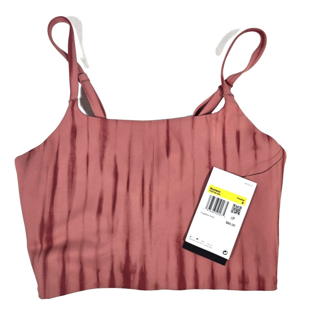 Nike One Light Support Longline Printed Sports Bra FZ6749-634 Women’s Small New